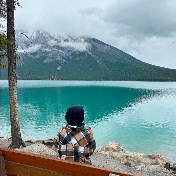 SHEIN LUNE Plaid Curved Hem Longline
Overshirt - Picture 1 of 7